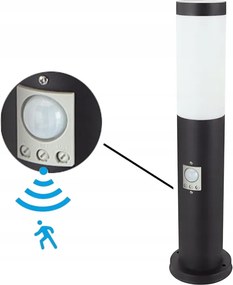 Kerti Lámpa Álló Kültéri Oszlop Fekete 45CM E27 Mozgásérzékelő