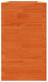 viaszbarna tömör fenyőfa kerti virágláda 110x40x72,5 cm