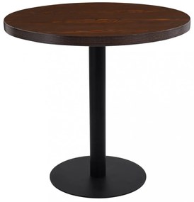 sötétbarna MDF bisztróasztal 80 cm