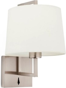 Faro Frame fali lámpa, matt nikkel és bézs textilernyő