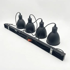 Brilagi - LED csillár zsinóron RIDDY 4xE27/60W/230V fekete