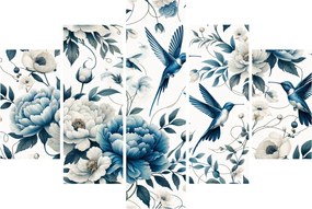 Kép - Kolibrikok virágokkal (150x105 cm)