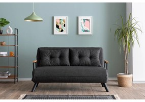 2 személyes kanapéágy Homoko 2-Seater - Sötét Szürke