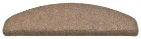 15 db krémszínű tűlyukasztott öntapadó lépcsőszőnyeg 65x21x4 cm