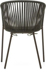 Zöld fém-párnázott kerti szék Yanet – Kave Home