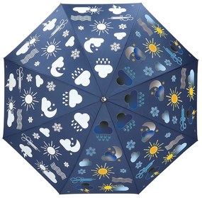 Esőre színváltós felhő mintás esernyő, 116,5 cm átmérőjű