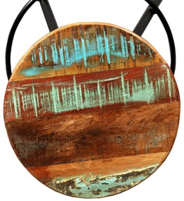 9 részes tömör akácfa és újrahasznosított fa bárszett