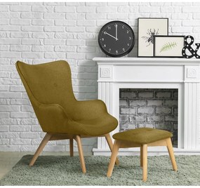 Zöld fotel lábtartóval Niko – Ropez