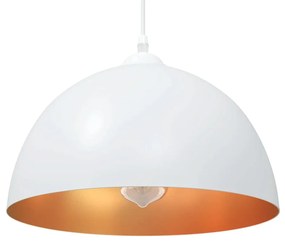 függőlámpák 2 db Állítható magasságú E27 fehér Ø 30 cm Fém