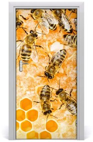 Poszter tapéta ajtóra dolgozó méhek 85x205 cm