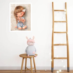 INSPIO Dekorációs tábla - Bézsszínű kislány
