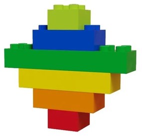 Rainbow építőkocka szett golyópályához, 120 db-os - Hubelino