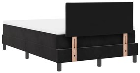 Boxspring Ágy Mattal és LED-del Fekete 120x200 cm Bársonyos