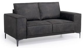 Antracitszürke bőrutánzat kanapé 164 cm Copenhagen – Scandic