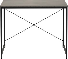 Íróasztal, beton/fekete, 90x60 cm, MELLORA