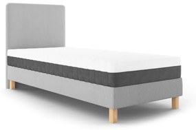 Lotus világosszürke egyszemélyes ágy, 90 x 200 cm - Mazzini Beds