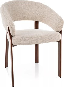 Nagoja D étkezőszék világosbézs/dió