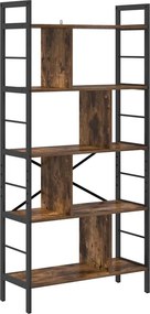 vidaXL Könyvespolc Füstölt tölgy 75 x 30 x 156 cm Faanyag