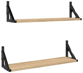 2 db sonoma tölgy fali polc 60 x 15 x 15,5 cm