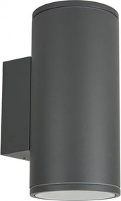 Kültéri kerti fali lámpa sötétszürke felső alsó cső 19 cm Su-ma