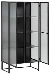 Fekete acél tálalószekrény 70x143x41 cm Trixie – Kave Home