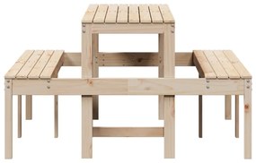 tömör fenyőfa piknik asztal 160x134x75 cm