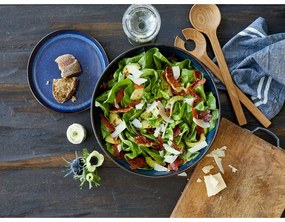 Fekete-kék kőedény tál ø 30 cm Gastro Dark Blue/Black – Bitz