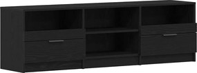 vidaXL TV szekrény fiókkal Fekete tölgy 150 x 33,5 x 45 cm Faanyag