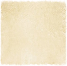 vidaXL Műgyapjú Szőnyeg Tafalla Krém 120 x 120 cm Poliészter