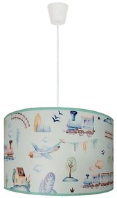 Duolla - Gyerek csillár zsinóron TRAIN 1xE27/15W/230V átm. 35 cm