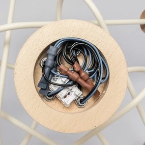 Felületre szerelhető csillár OXFORD 5xE27/15W/230V fenyő/krémszínű