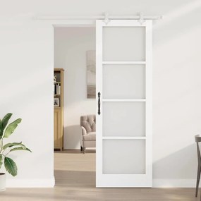 Csúszóajtó Fehér 78 x 232 cm Fa és fém