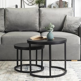 Dohányzóasztal szett fekete Színben. MANU