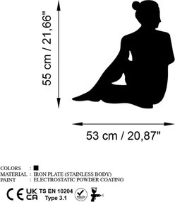 Yoga fém fali dekoráció, 53×55 cm