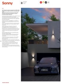 Redo 90637 - LED Kültéri lámpa SONNY 2xLED/5W/230V 2200/4000K IP54 barna