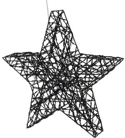 Blackwire LED karácsonyi csillag, fekete, 30 x 30 cm