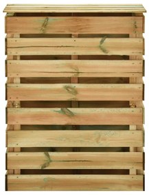 Lécezett impregnált fenyőfa kerti komposztáló 80x50x100 cm