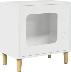 vidaXL Macska Ház Fényes Fehér 51 x 30 x 52 cm Faanyag