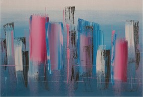 Fotótapéta Flizelin Fal a hálószobába Absztrakt csíkok 152x104 Ragasztó