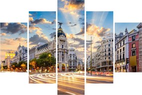 Kép - Calle Gran Vía, Madrid, Spanyolország (150x105 cm)