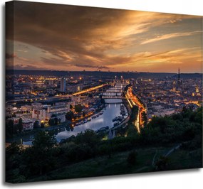 Vászonkép Építészet Rouen Este 50X40