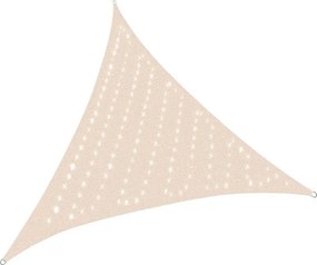 Napvitorla fényfüzérrel, 140 napelemes LED, 8 világítási móddal, 3x3x3 m, zsinór, rögzítőelemek