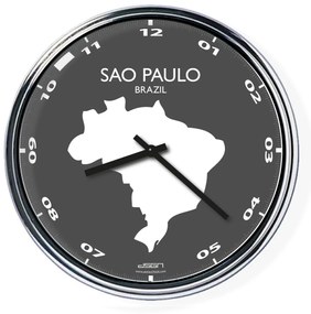 Irodai falióra (világos vagy sötét) - Sao Paulo / Brazília, átmérő 32 cm | DSGN, Výběr barev Světlé