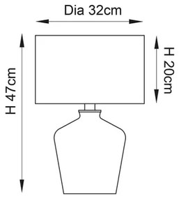 Endon 61149 - Asztali lámpa WALDORF 1xE27/10W/230V réz/fekete