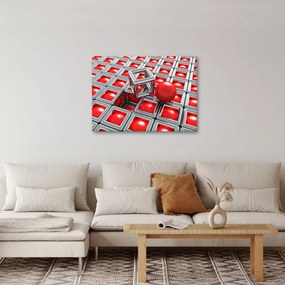 Kép - 3D fémes absztrakció (70x50 cm)