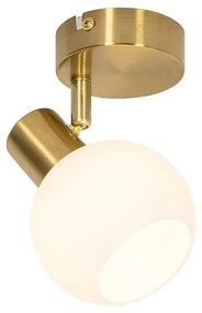 Art Deco spotlámpa arany színben opál üveggel állítható - Anouk