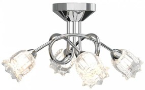Mennyezeti lámpa virág alakú üveg burákkal 4 db g9 led-lámpához