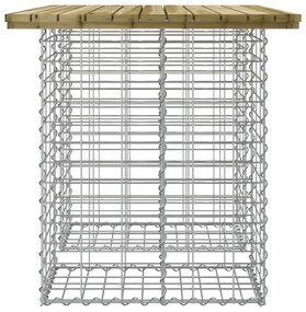impregnált fenyőfa gabion kerti pad 100 x 70 x 72 cm