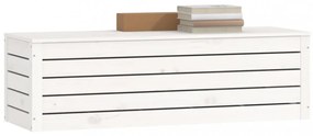 fehér tömör fenyőfa tárolóláda 109 x 36,5 x 33 cm