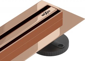 Mexen Flat 360° Slim forgatható vonalfolyóka 80 cm, rózsaarany - 1641080